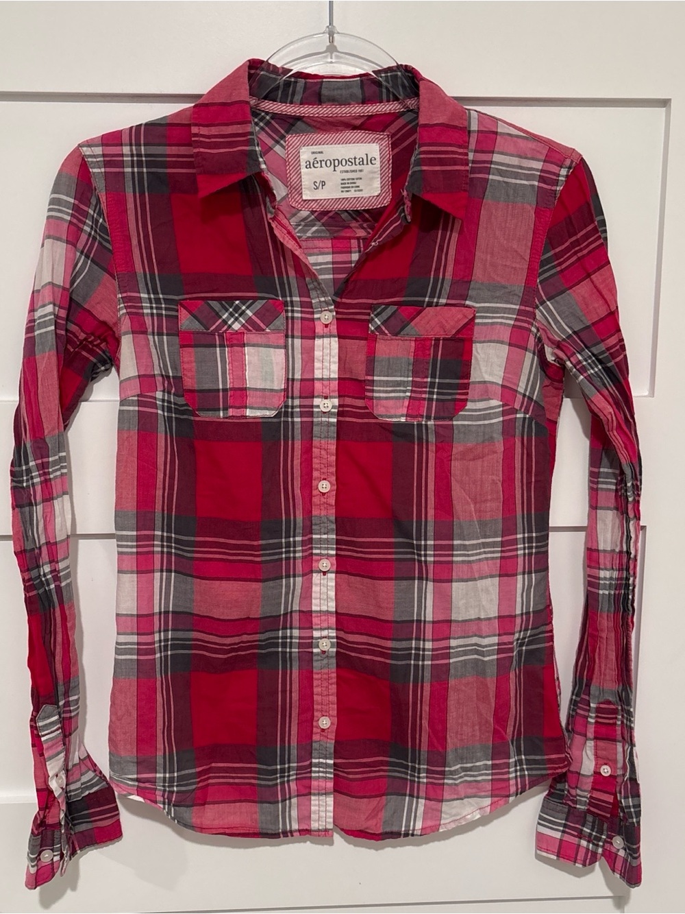 Aeropostale Y2K Plaid Button-Up Shirt